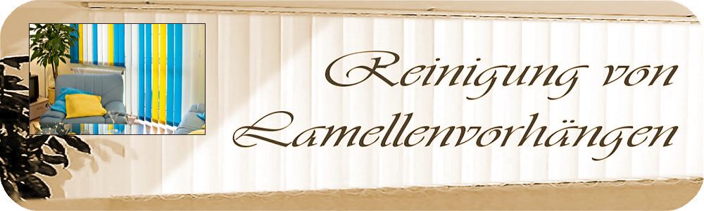 Reinigung von Vorhang Lamellenanlagen für Fenster und Tür